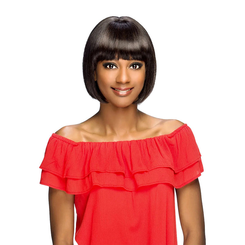 Vivica A Fox Natural Brazilian Human Hair Pure Stretch Cap Wig ELENA | Hair Crown Beauty Supply
