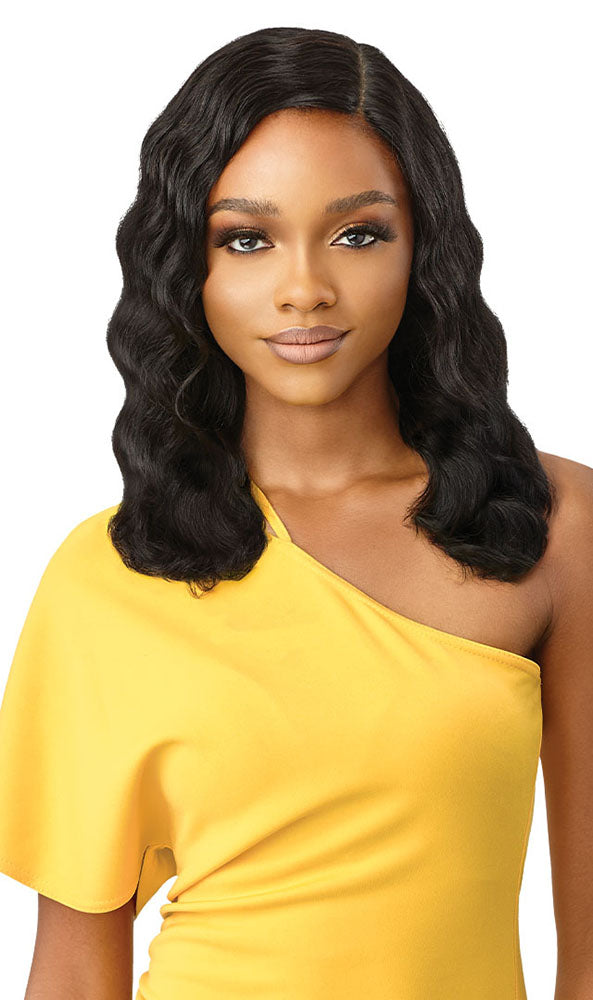 Outre The Daily Wig 100% Unprocessed Human Hair Lace Part Wig OCEAN BODY 16" | Hair Crown Beauty Supply