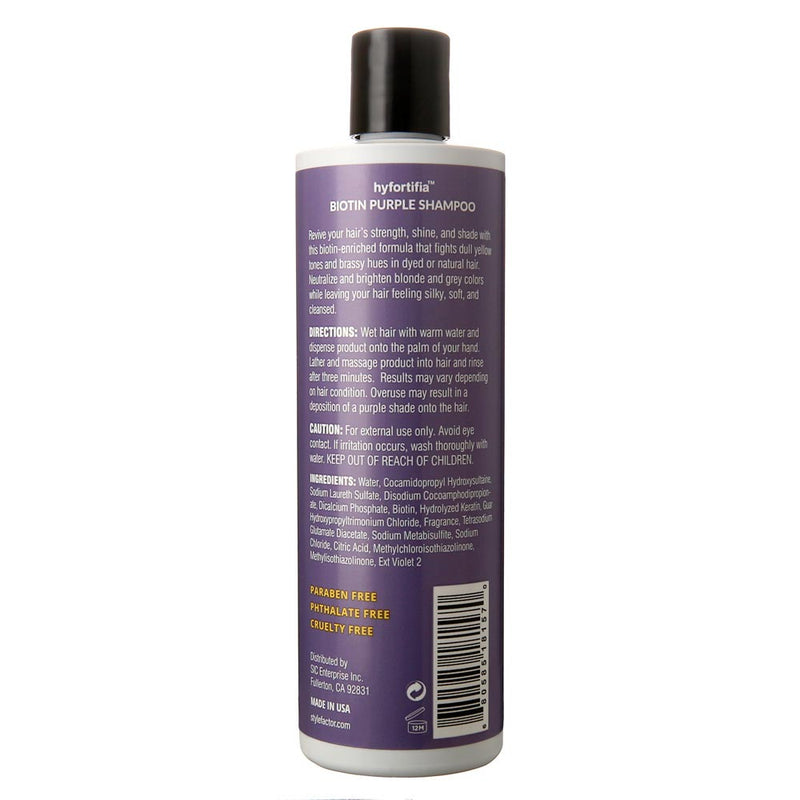 Style Factor hyfortifia™ Biotin Purple Shampoo 12 FL OZ | Hair Crown Beauty Supply