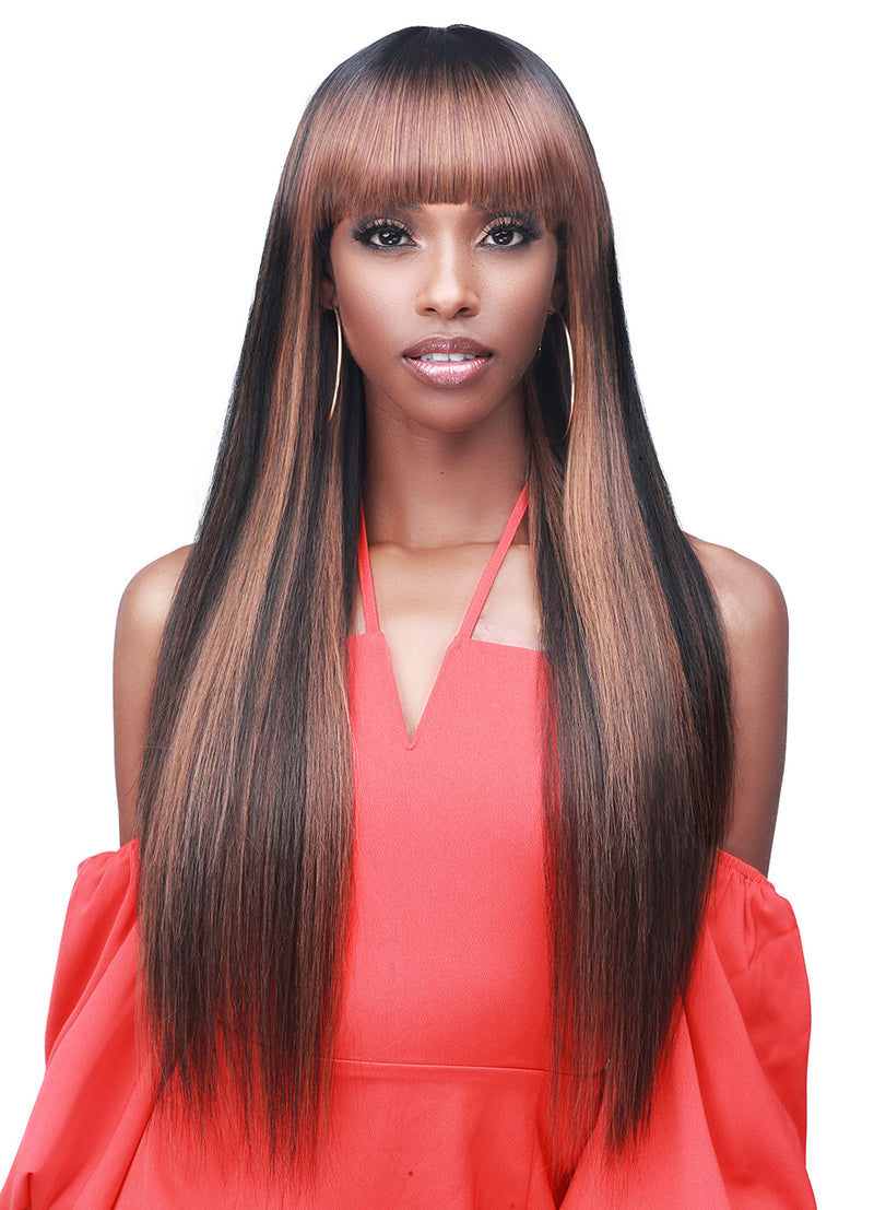 Bobbi Boss Long Straight Bang Premium Synthetic Wig M405 JUNIPER | Hair Crown Beauty Supply