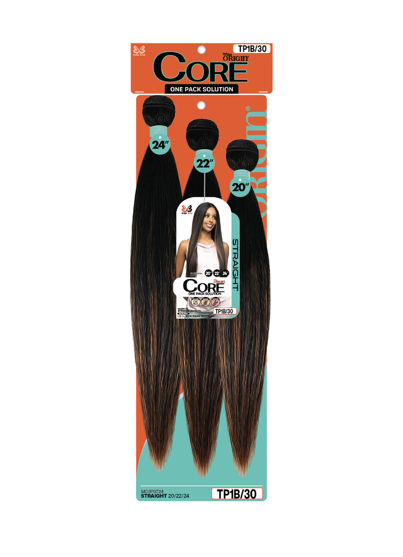 Bobbi Boss Miss Origin CORE 3PCS Synthetic Weaving Hair STRAIGHT 20"/22"/24" | Hair Crown Beauty Supply