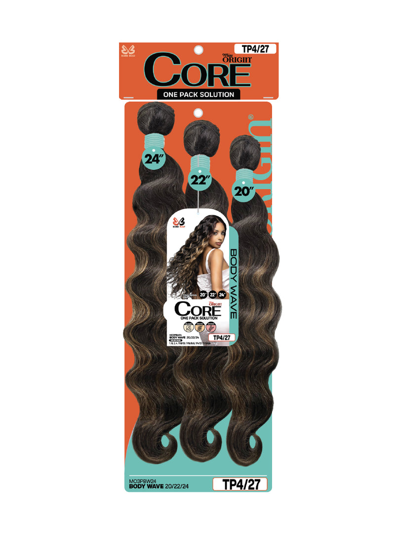 Bobbi Boss Miss Origin CORE 3PCS Synthetic Weaving Hair BODY WAVE 20"/22"/24" | Hair Crown Beauty Supply