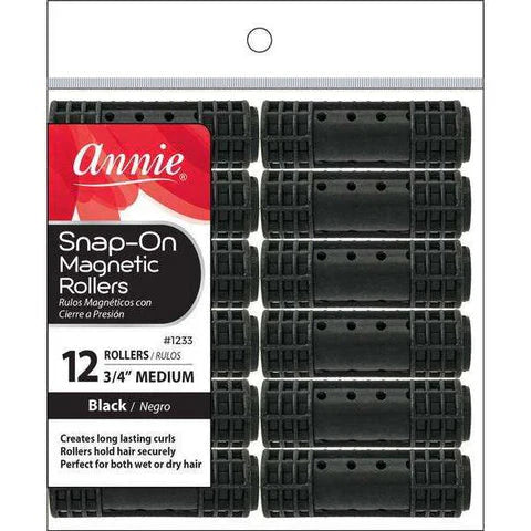 Annie Snap On Magnetic Rollers MEDIUM (12CT) | Hair Crown Beauty Supply