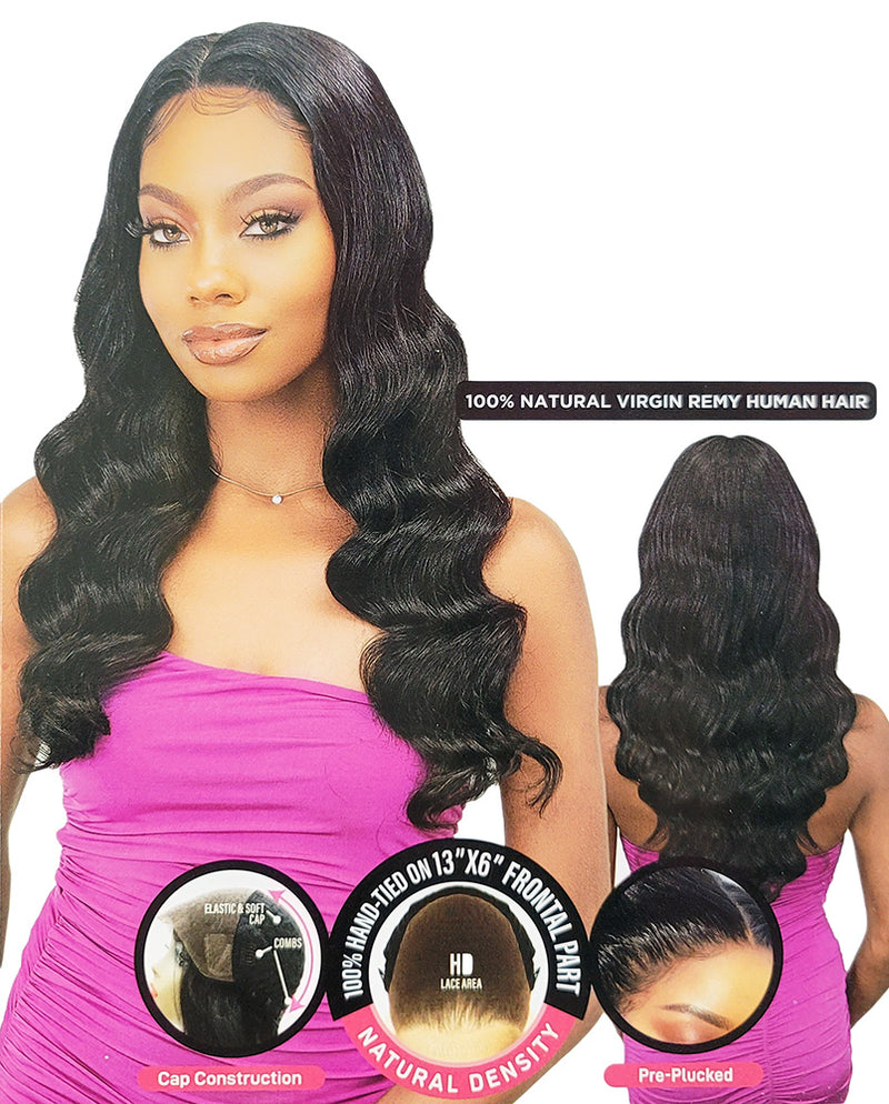 FEMI EDGE 100% Virgin Remy Human Hair 13x6 HD Lace Part Wig BODY 28" | Hair Crown Beauty Supply