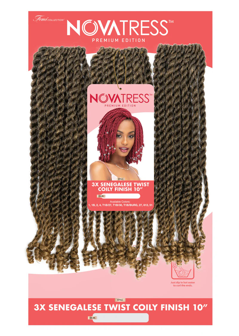 FEMI Collection LovaTress 3X Senegalese Twist Coily Finish 10"