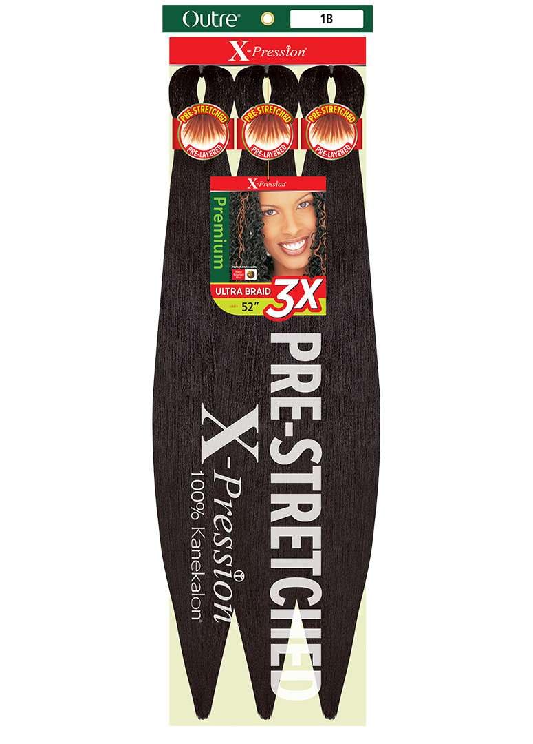 Outre X-Pression 3X Pre Stretched Braid 52" | Hair Crown Beauty Supply