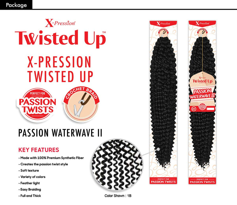 Outre X-Pression Synthetic Braid Twisted Up Passion Waterwave II 22" | Hair Crown Beauty Supply