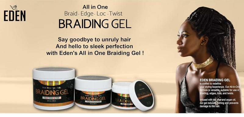 EDEN All-in-One Braiding Gel | Hair Crown Beauty Supply