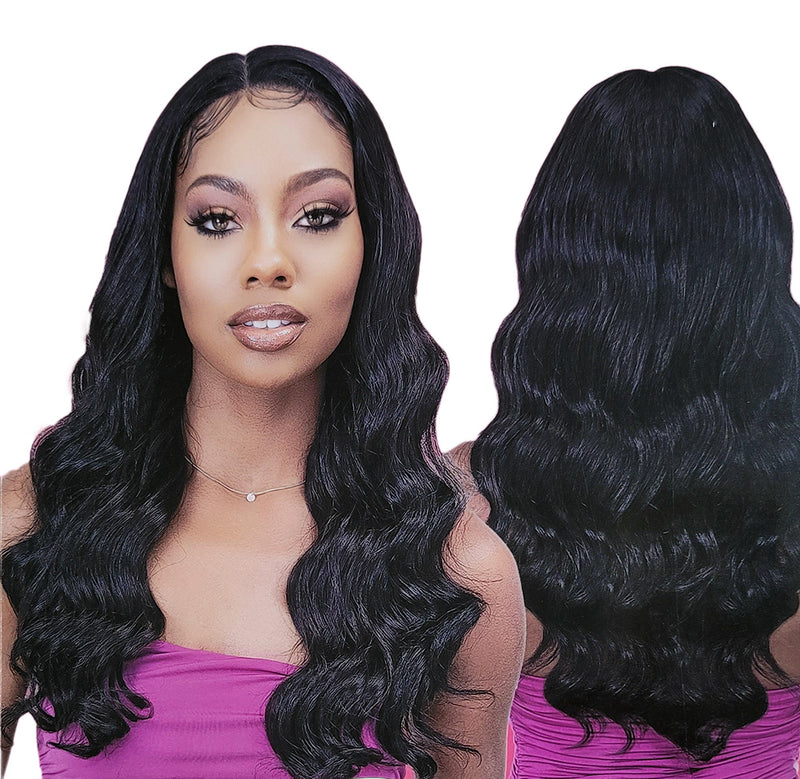 FEMI EDGE 100% Virgin Remy Human Hair 13x6 HD Lace Part Wig BODY 28" | Hair Crown Beauty Supply