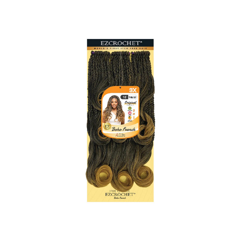 EZCROCHET Synthetic Braid 3X Boho French 18" | Hair Crown Beauty Supply