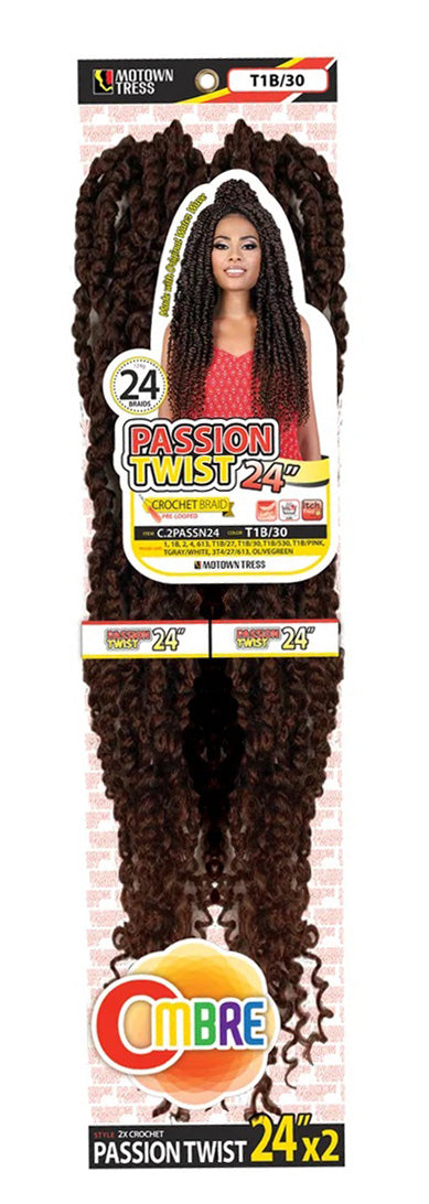 Motown Tress Synthetic Crochet Braid 2X PASSION TWIST 24" | Hair Crown Beauty Supply