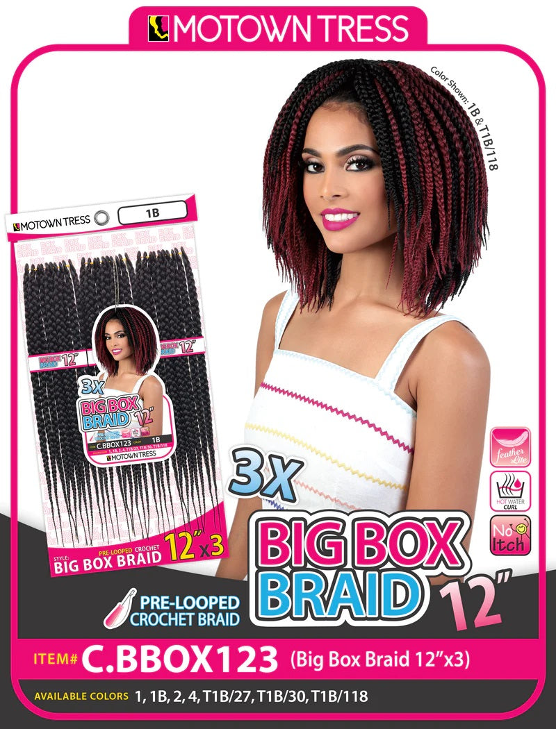Motown Tress 3X Big Box Braid 12" C.BBOX123 | Hair Crown Beauty Supply