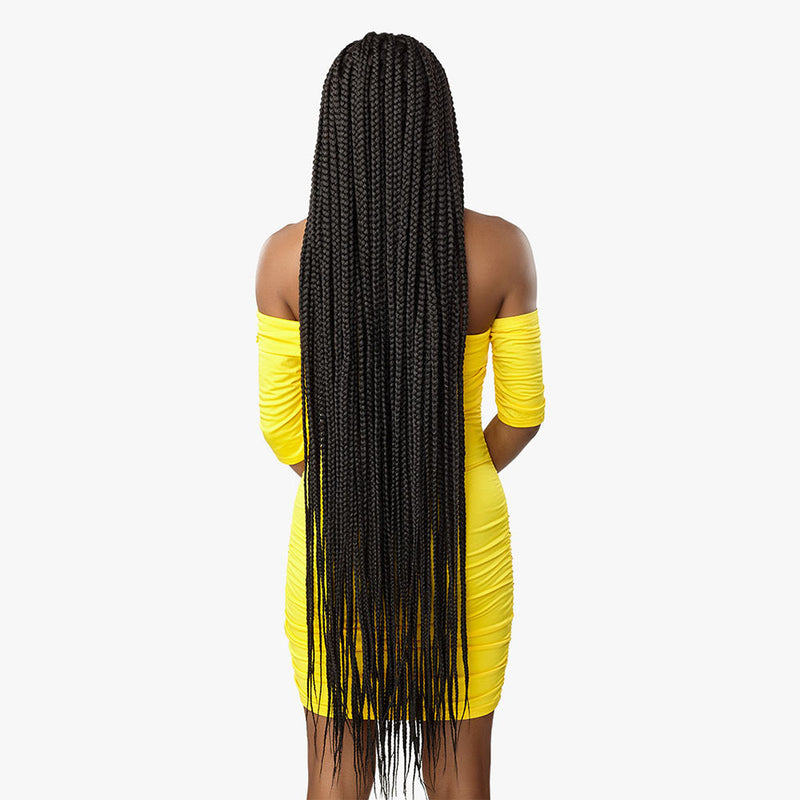 Sensationnel Clould9 100% Hand Braided 4x4 HD Lace Front Wig BOX BRAID X-LARGE 50" | Hair Crown Beauty Supply