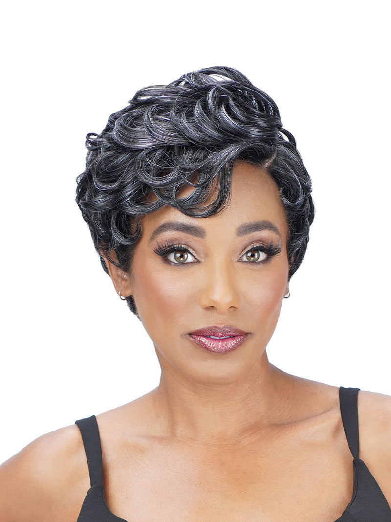 ZURY SiS Ms Wisdom Salt and Pepper Lace Part Wig WISDOM 302 | Hair Crown Beauty Supply