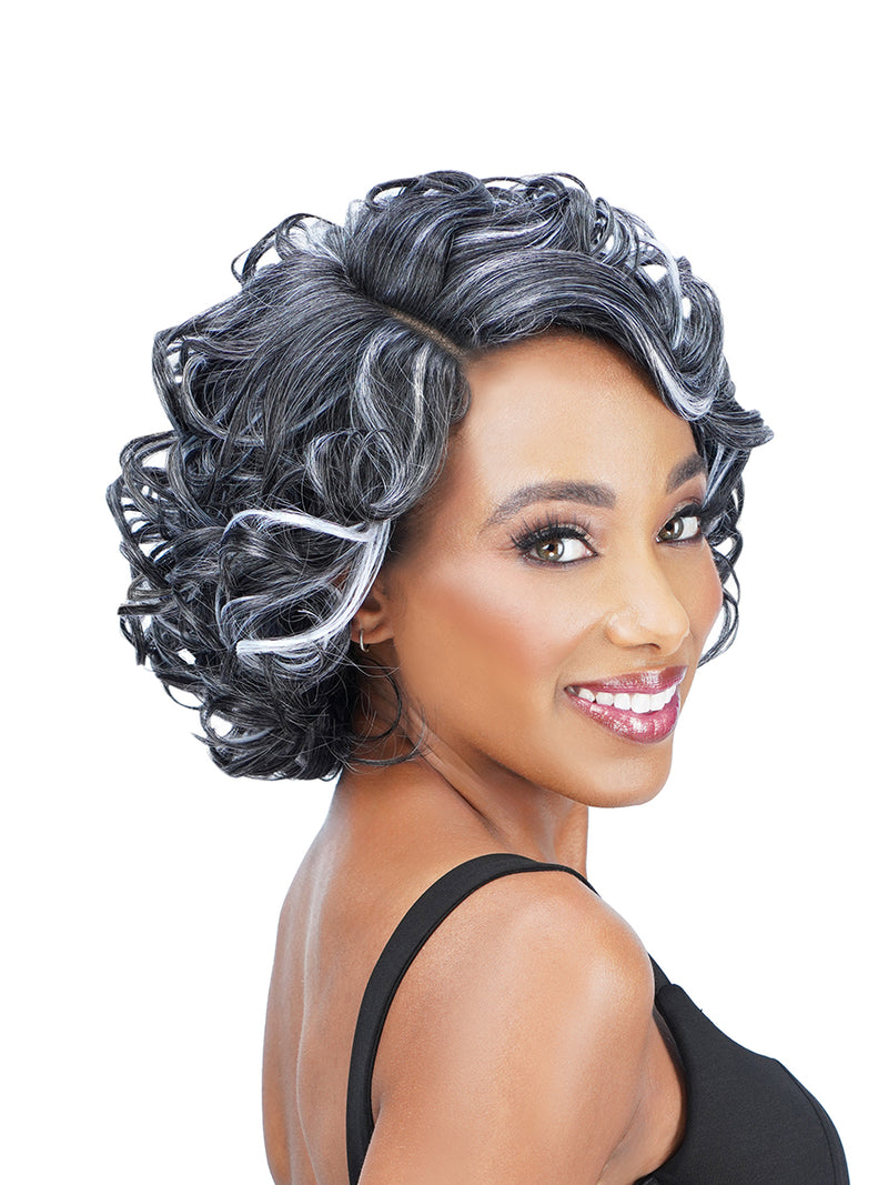 ZURY SiS Ms Wisdom Salt and Pepper Lace Part Wig WISDOM 303 | Hair Crown Beauty Supply