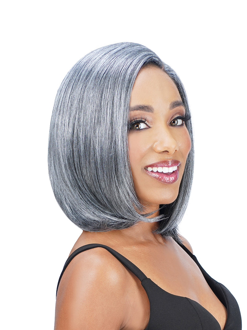 ZURY SiS Ms Wisdom Salt and Pepper Lace Part Wig WISDOM 304 | Hair Crown Beauty Supply