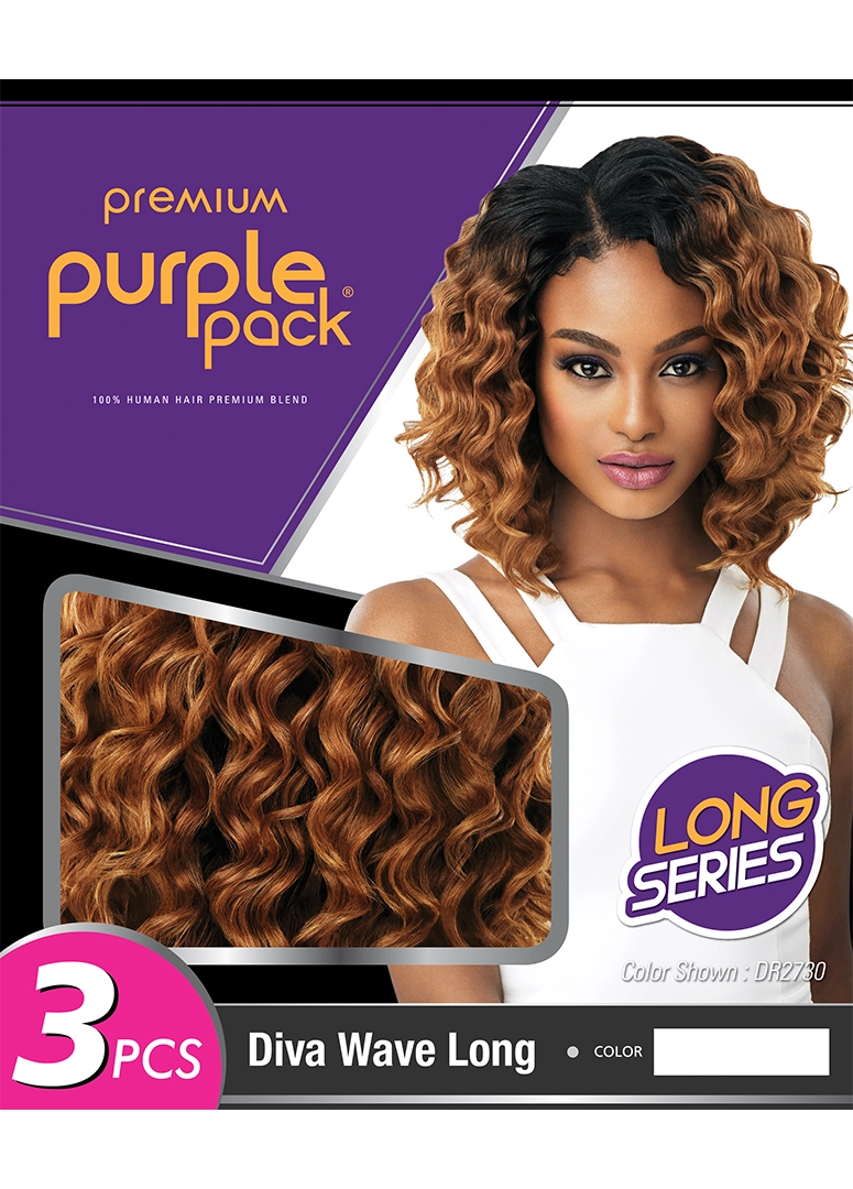 Outre Purple Pack Long 3PCS DIVA WAVE LONG | Hair Crown Beauty Supply