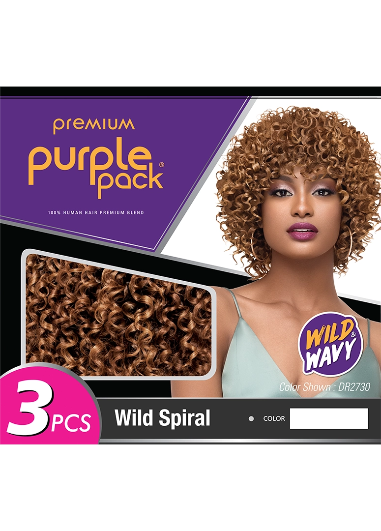 Outre Purple Pack 3PCS Wild and Wavy WILD SPIRAL | Hair Crown Beauty Supply