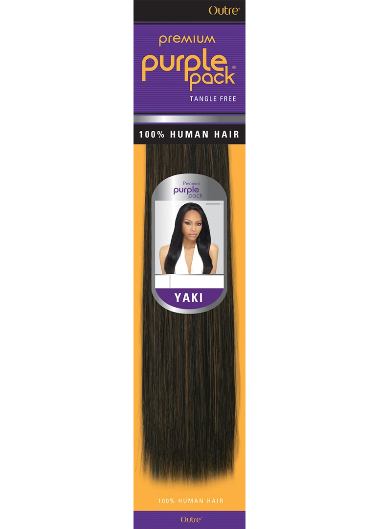 Outre Premium Purple Pack Yaki 100% Human Hair 8" | Hair Crown Beauty Supply