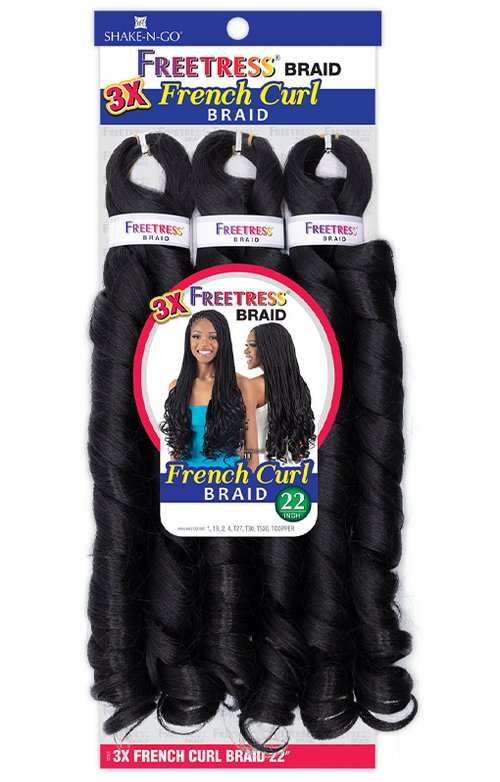 FreeTress Synthetic Braid 3X French Curl 22" | Hair Crown Beauty Supply