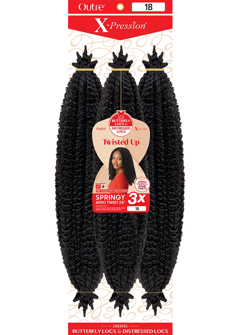 Outre X-Pression Synthetic Braid 3X Afro Twist 24" | Hair Crown Beauty Supply