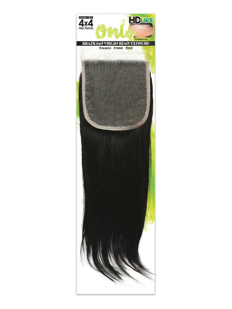 ZURY Brazilian Virgin Remy Human Hair 4x4 HD Lace Parting Closure ONLY BRZ STRAIGHT | Hair Crown Beauty Supply