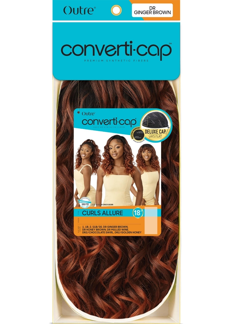 Outre Converti Cap Deluxe Cap Half Wig CURLS ALLURE | Hair Crown Beauty Supply