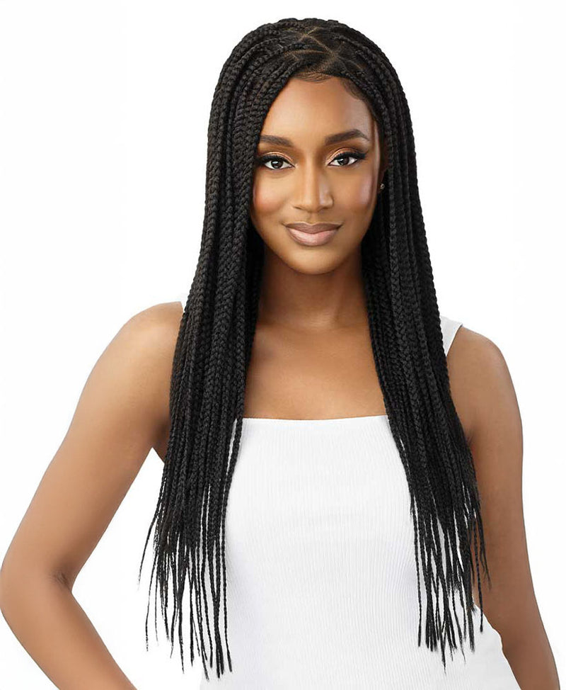 Outre Pre-Braided 13x4 HD Lace Front Wig KNOTLESS TRIANGLE PART BRAIDS 26" | Hair Crown Beauty Supply
