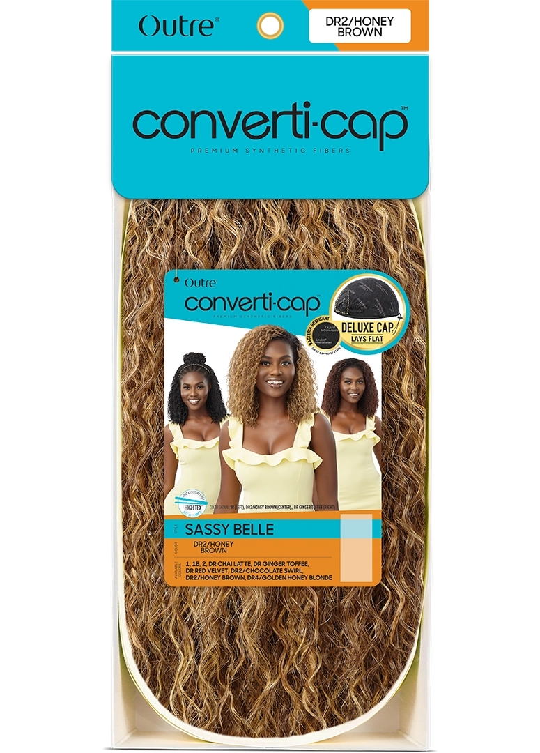 Outre Converti Cap Deluxe Cap Half Wig SASSY BELLE | Hair Crown Beauty Supply