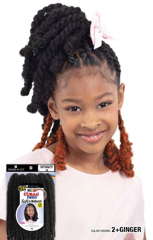 Shake-N-Go 3X Kids Cuban Twist Soft & Natural 12" | Hair Crown Beauty Supply