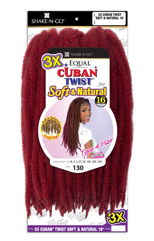 Shake-N-Go EQUAL 3X Cuban Twist Soft & Natural 16" | Hair Crown Beauty Supply