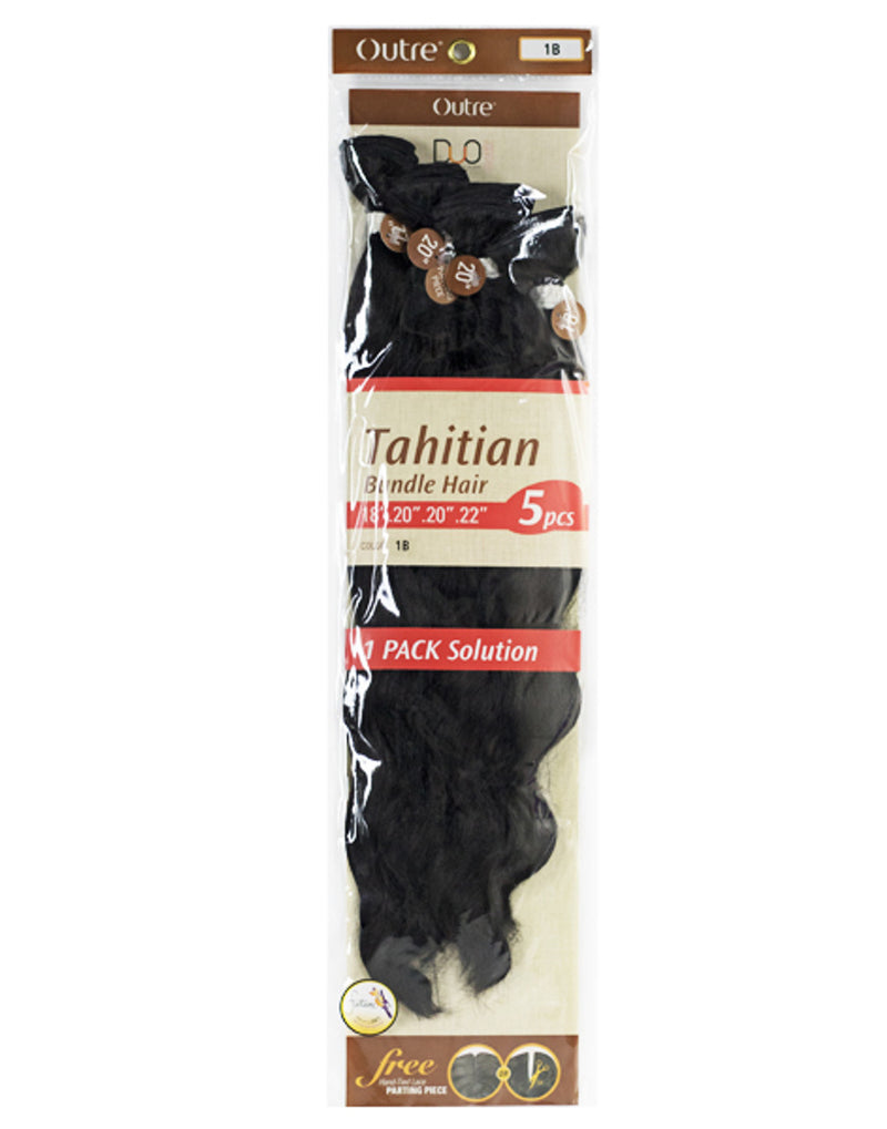 Outre Synthetic Tahitian Bundle Hair 18" 20" 20" 22" 5PCS 1-Pack Solution | Hair Crown Beauty Supply