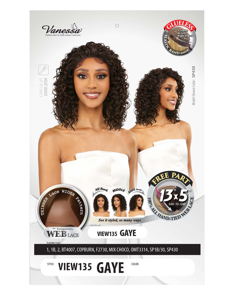Vanessa Synthetic 13x5 Transparent Web Lace Front Wig VIEW135 GAYE | Hair Crown Beauty Supply