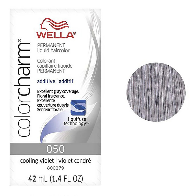 WELLA Color Charm Permanent Liquid Haircolor Additive 1.4 Oz - 050 COOLING VIOLET | Hair Crown Beauty Supply