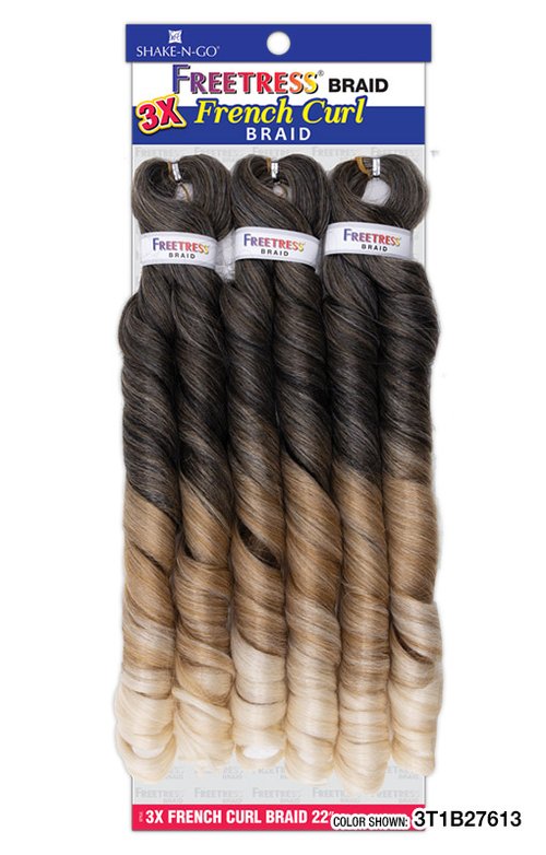 FreeTress Synthetic Braid 3X French Curl 22" | Hair Crown Beauty Supply