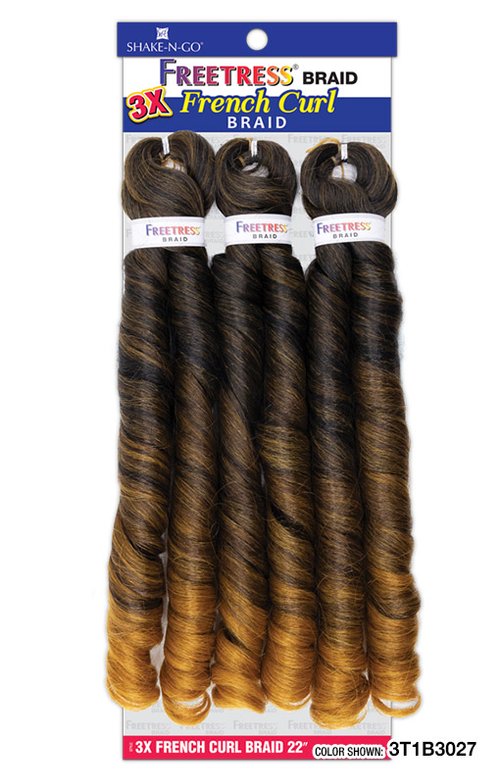 FreeTress Synthetic Braid 3X French Curl 22" | Hair Crown Beauty Supply