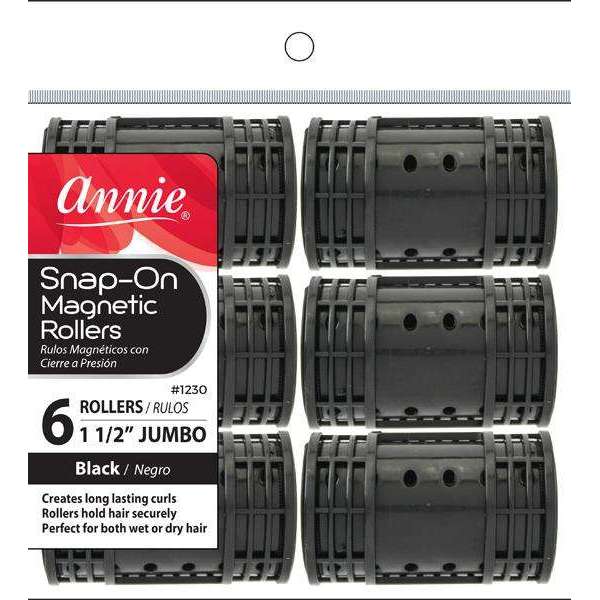 Annie Snap On Magnetic Rollers JUMBO (6CT) | Hair Crown Beauty Supply