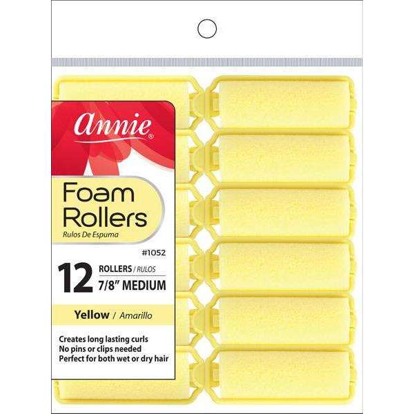 Annie Foam Rollers MEDIUM (12CT) | Hair Crown Beauty Supply