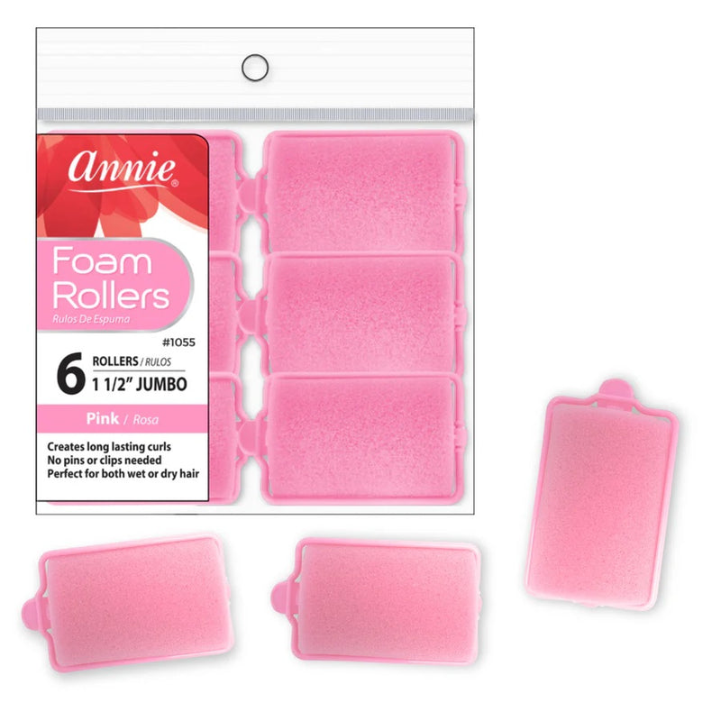 Annie Foam Rollers JUMBO (6CT) | Hair Crown Beauty Supply