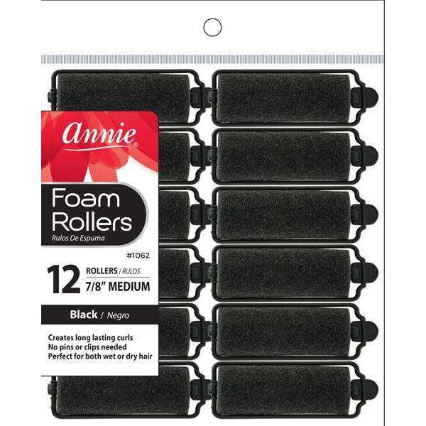 Annie Foam Rollers MEDIUM (12CT) | Hair Crown Beauty Supply