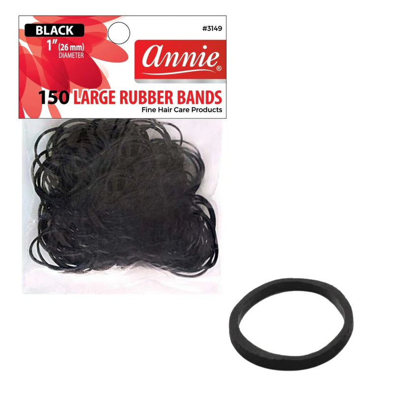 Annie 3149 Rubber Bands LARGE 150pcs | Hair Crown Beauty Supply