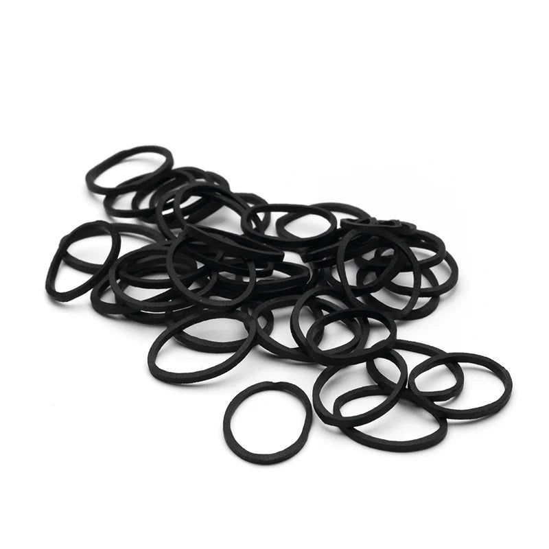 Annie 3159 Rubber Bands 1/2" Black 500pcs | Hair Crown Beauty Supply