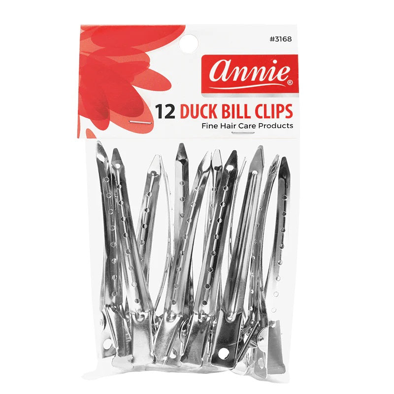 Annie 3168 Duck Bill Clips 12ct | Hair Crown Beauty Supply