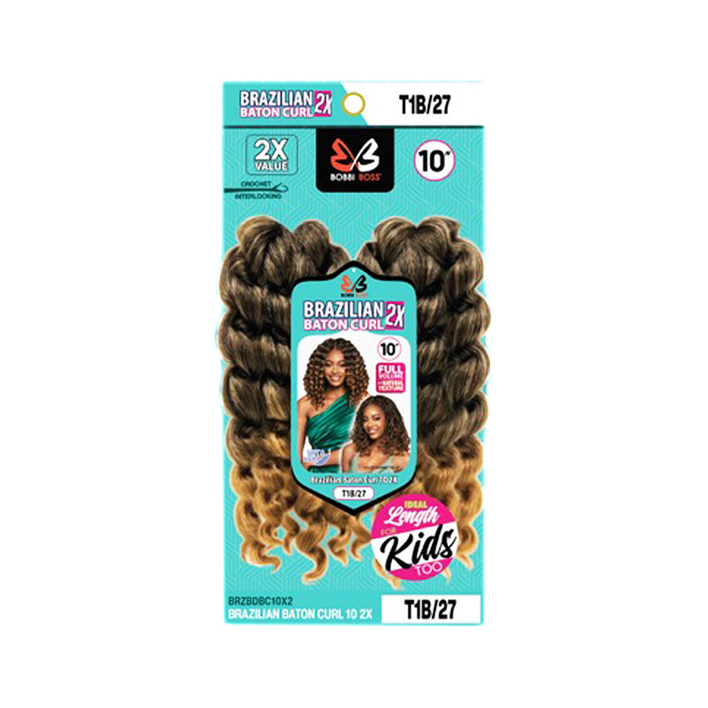 Bobbi Boss Crochet Hair Brazilian Baton Curl 10" 2X | Hair Crown Beauty Supply
