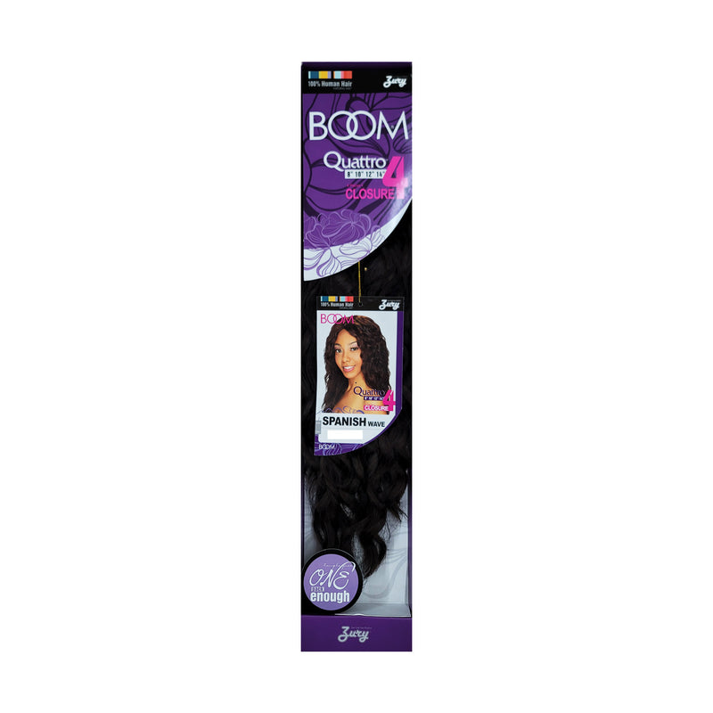 ZURY Boom Quattro Human Hair Mix Weaving Hair SPANISH WAVE | Hair Crown Beauty Supply