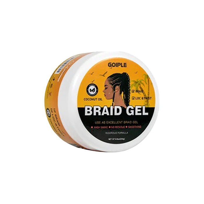 GOIPLE Strong Hold Braid Gel for Braids Locs Twists 8.8oz | Hair Crown Beauty Supply