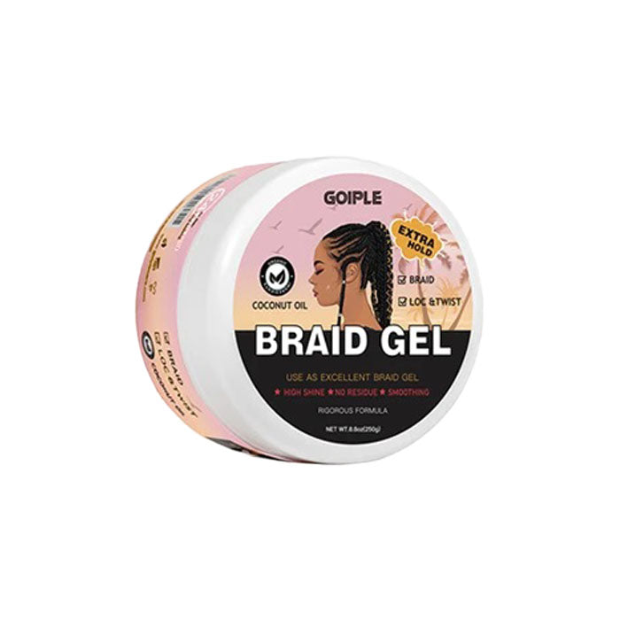 GOIPLE Strong Hold Braid Gel for Braids Locs Twists 8.8oz | Hair Crown Beauty Supply