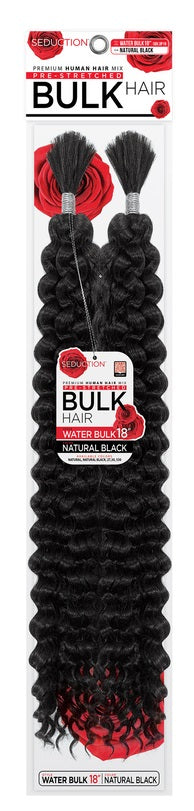 Seduction Human Hair Mix Pre-Stretched Bulk Hair WATER BULK 18" | Hair Crown Beauty Supply