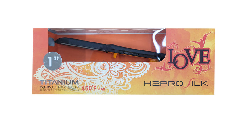 H2PRO Silk Love Series 1" Titanium Flat Iron | Hair Crown Beauty Supply