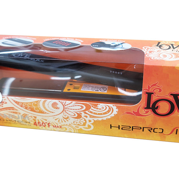 H2PRO Silk Love Series 1 Titanium Flat Iron Hair Crown Beauty Supply